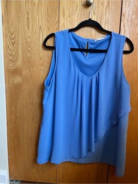 Ricki's Sky Blue Sleeveless V-Neck Layered Tank